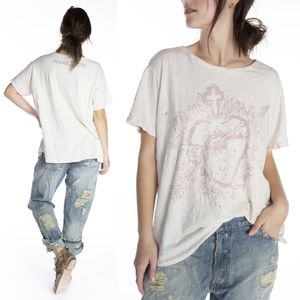 Magnolia pearl sovereign heart flaming arrow cross tee top 925 moonlight t-shirt
